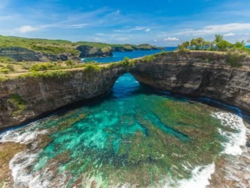 Broken beach in Nusa penida island